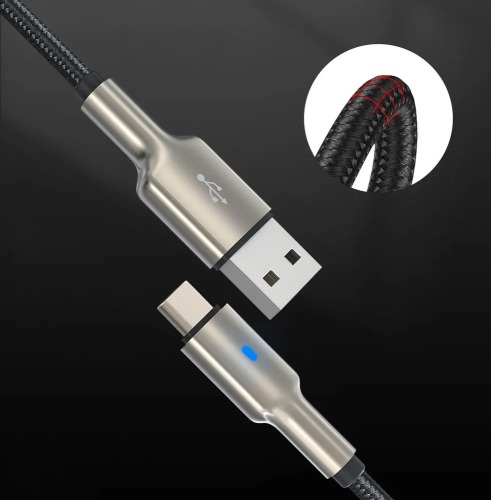 Devia Кабель Mars Series, USB - Type-C, 5 А, 2.1 А, 1.5 м, черный