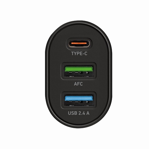 SBS Mobile Сетевое зарядное устройство 2 USB 2.4 A + 1 Type-C PD, черное