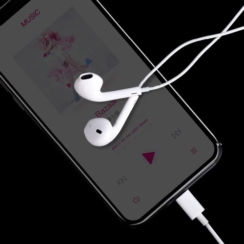 Devia Проводные наушники Smart Earphone, подключение Lightning для iPhone, белые