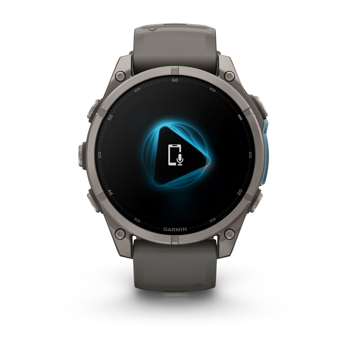 fenix 9 - 47 мм, титановый, пепельно-серый силиконовый ремешок №422 fenix 9 - 47 мм, титановый, пепельно-серый силиконовый ремешок №422