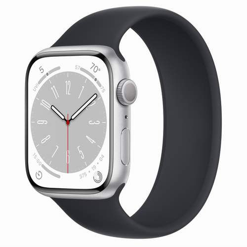 Apple Watch Series 8 - Silver Aluminium 45 мм, ремешок Solo Loop Midnight №422