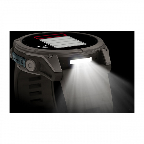 fenix 9 - 51 мм, титановый, пепельно-серый силиконовый ремешок