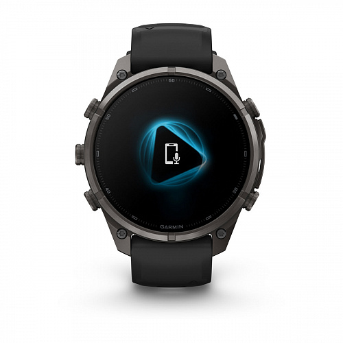 fenix 9 Pro - 47 мм, титановый, угольно-серый DLC, черно-серый силиконовый ремешок fenix 9 Pro - 47 мм, титановый, угольно-серый DLC, черно-серый силиконовый ремешок