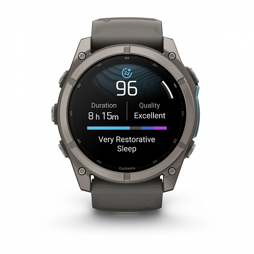 fenix 9 - 51 мм, титановый, пепельно-серый силиконовый ремешок