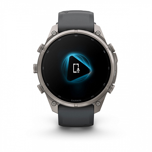 fenix 9 Pro - 47 мм, титановый, черный силиконовый ремешок