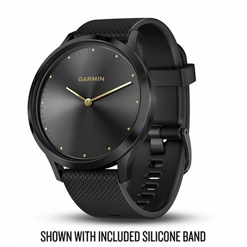 Часы vivomove HR Premium черный оникс со светло-коричневым кожаным ремешком