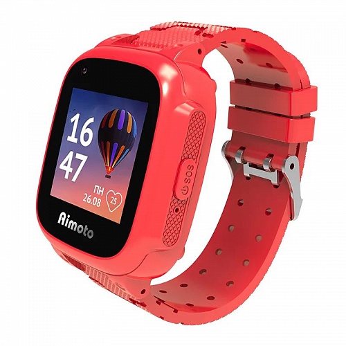Aimoto Integra 4G, детские умные часы, датчик температуры тела, видеозвонок, GPS (красные)
