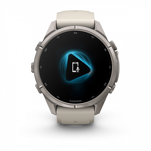 fenix 9 Pro - 43 мм, титановый, туманно-серый/темный песчаник силиконовый ремешок fenix 9 Pro - 43 мм, титановый, туманно-серый/темный песчаник силиконовый ремешок