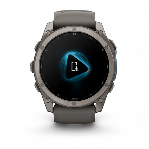 fenix 9 - 51 мм, титановый, пепельно-серый силиконовый ремешок