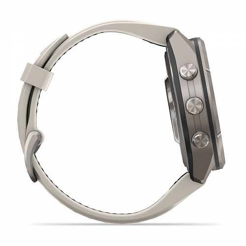 fenix 9 Pro - 43 мм, титановый, туманно-серый/темный песчаник силиконовый ремешок fenix 9 Pro - 43 мм, титановый, туманно-серый/темный песчаник силиконовый ремешок