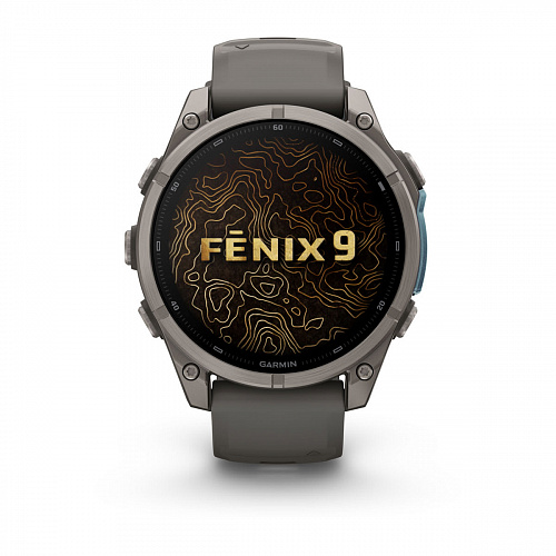 fenix 9 - 47 мм, титановый, пепельно-серый силиконовый ремешок fenix 9 - 47 мм, титановый, пепельно-серый силиконовый ремешок