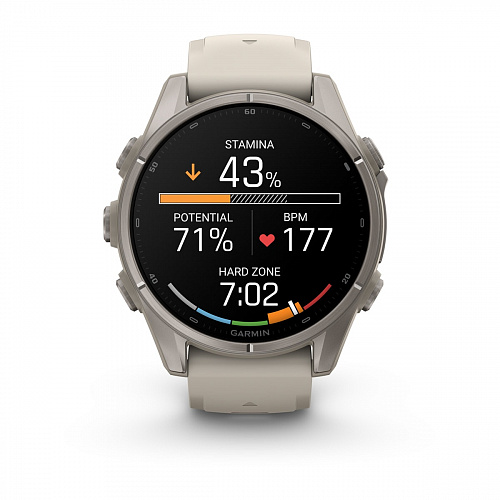 fenix 9 - 43 мм, титановый, туманно-серый силиконовый ремешок