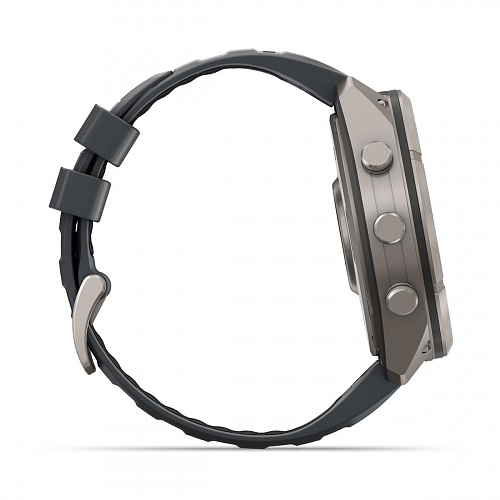 fenix 9 Pro - 51 мм, титановый, черный силиконовый ремешок fenix 9 Pro - 51 мм, титановый, черный силиконовый ремешок