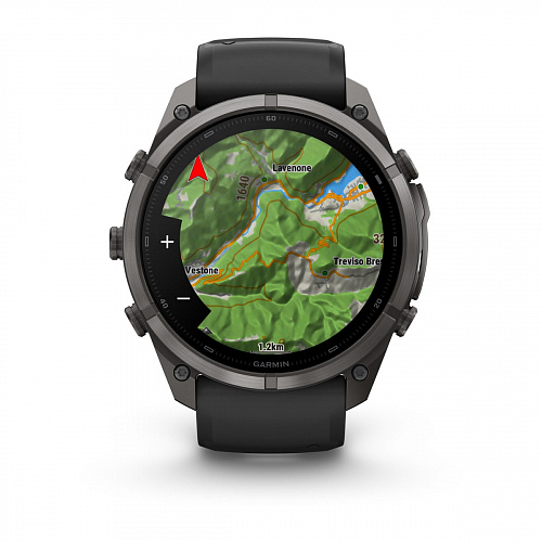 fenix 9 Pro - 51 мм, титановый, угольно-серый DLC, черно-серый силиконовый ремешок fenix 9 Pro - 51 мм, титановый, угольно-серый DLC, черно-серый силиконовый ремешок