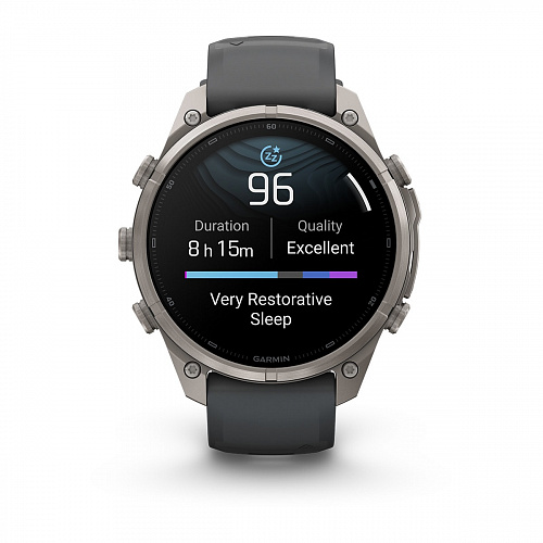 fenix 9 Pro - 47 мм, титановый, черный силиконовый ремешок