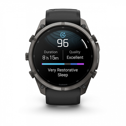 fenix 9 Pro - 51 мм, титановый, угольно-серый DLC, черно-серый силиконовый ремешок fenix 9 Pro - 51 мм, титановый, угольно-серый DLC, черно-серый силиконовый ремешок