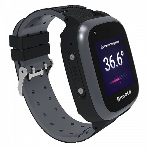 Aimoto Integra 4G, детские умные часы, датчик температуры тела, видеозвонок, GPS (черные)