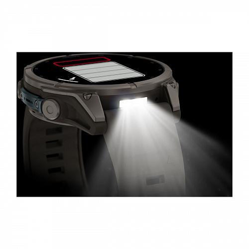fenix 9 - 47 мм, титановый, пепельно-серый силиконовый ремешок fenix 9 - 47 мм, титановый, пепельно-серый силиконовый ремешок