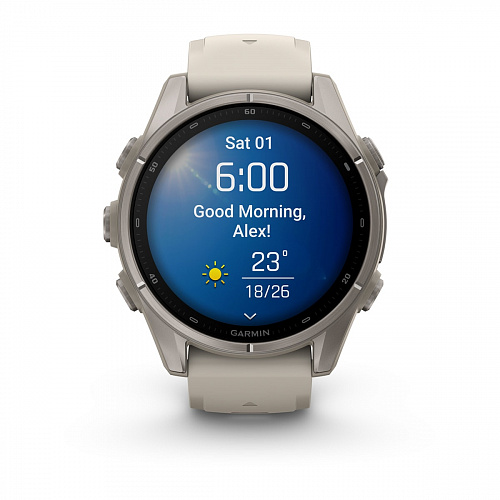fenix 9 - 43 мм, титановый, туманно-серый силиконовый ремешок