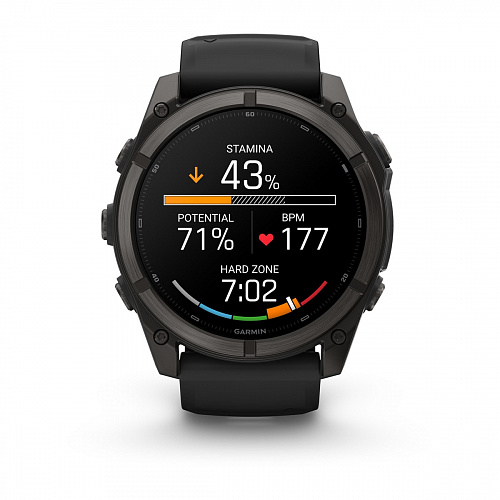 fenix 9 - 51 мм, титановый, угольно-серый DLC, черный силиконовый ремешок fenix 9 - 51 мм, титановый, угольно-серый DLC, черный силиконовый ремешок