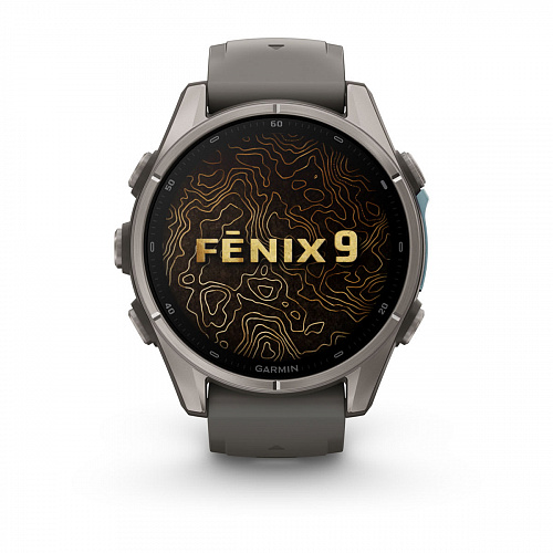 fenix 9 - 43 мм, титановый, пепельно-серый силиконовый ремешок fenix 9 - 43 мм, титановый, пепельно-серый силиконовый ремешок