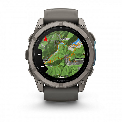 fenix 9 - 51 мм, титановый, пепельно-серый силиконовый ремешок