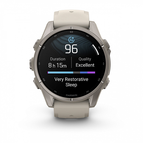 fenix 9 - 43 мм, титановый, туманно-серый силиконовый ремешок