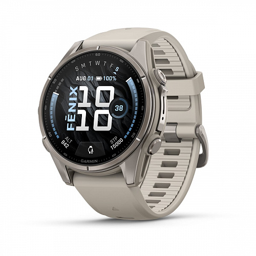 fenix 9 - 43 мм, титановый, туманно-серый силиконовый ремешок