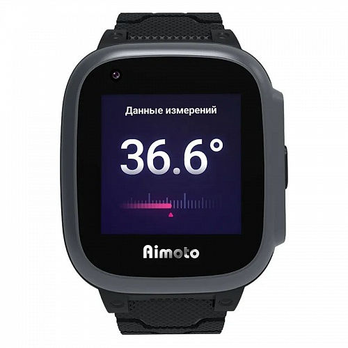 Aimoto Integra 4G, детские умные часы, датчик температуры тела, видеозвонок, GPS (черные)