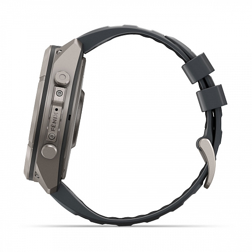 fenix 9 Pro - 51 мм, титановый, черный силиконовый ремешок fenix 9 Pro - 51 мм, титановый, черный силиконовый ремешок