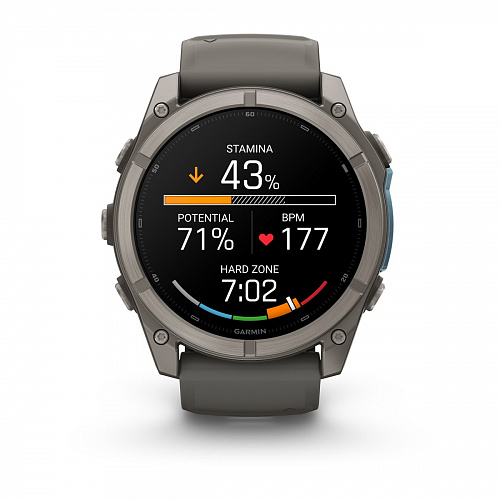 fenix 9 - 51 мм, титановый, пепельно-серый силиконовый ремешок