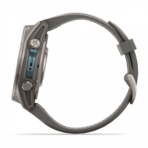 fenix 9 - 43 мм, титановый, пепельно-серый силиконовый ремешок fenix 9 - 43 мм, титановый, пепельно-серый силиконовый ремешок