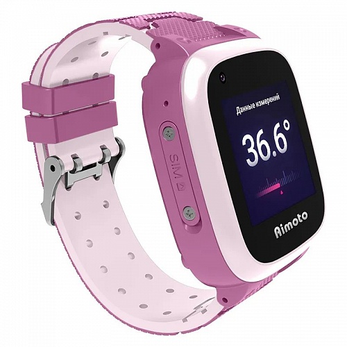 Aimoto Integra 4G, детские умные часы, датчик температуры тела, видеозвонок, GPS (розовые)