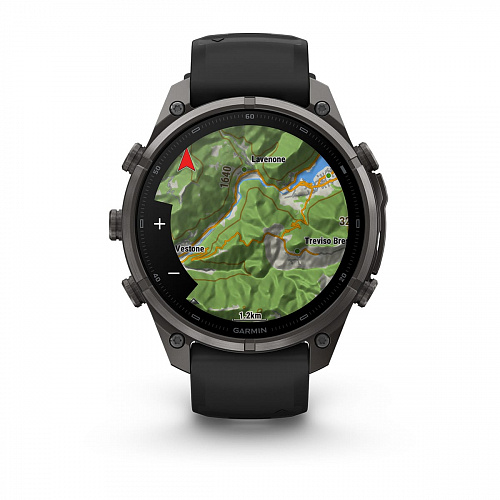 fenix 9 Pro - 47 мм, титановый, угольно-серый DLC, черно-серый силиконовый ремешок fenix 9 Pro - 47 мм, титановый, угольно-серый DLC, черно-серый силиконовый ремешок