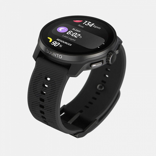 Комплект часы Suunto Race S All Black, черные и наушники Suunto Lime Blue