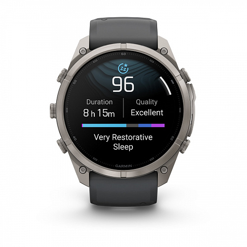 fenix 9 Pro - 51 мм, титановый, черный силиконовый ремешок fenix 9 Pro - 51 мм, титановый, черный силиконовый ремешок