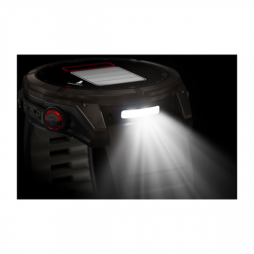 fenix 8 Pro - 51 мм, AMOLED, Sapphire, DLC, угольно-серый, черный силиконовый ремешок fenix 8 Pro - 51 мм, AMOLED, Sapphire, DLC, угольно-серый, черный силиконовый ремешок
