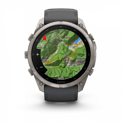 fenix 9 Pro - 51 мм, титановый, черный силиконовый ремешок fenix 9 Pro - 51 мм, титановый, черный силиконовый ремешок