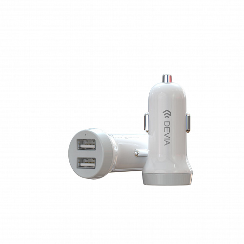 Devia Автомобильная зарядка Smart Series Car Chager (2 USB, 5 В, 3.1 А), белая