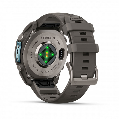 fenix 9 - 47 мм, титановый, пепельно-серый силиконовый ремешок fenix 9 - 47 мм, титановый, пепельно-серый силиконовый ремешок